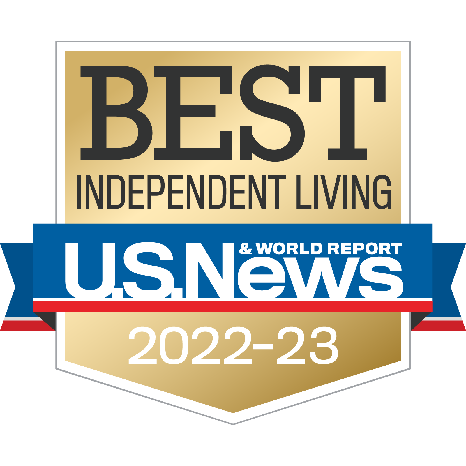 Badge for U.S. News & World Report Best Independent Living 2022-2023