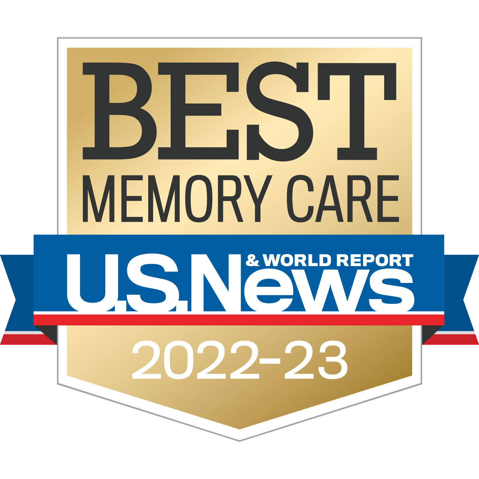 Badge for U.S. News & World Report Best Memory Care 2022-2023